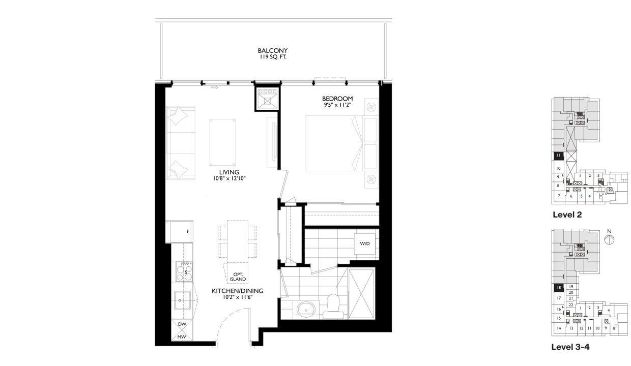 SixtyFive Broadway 1 Bedroom_1A