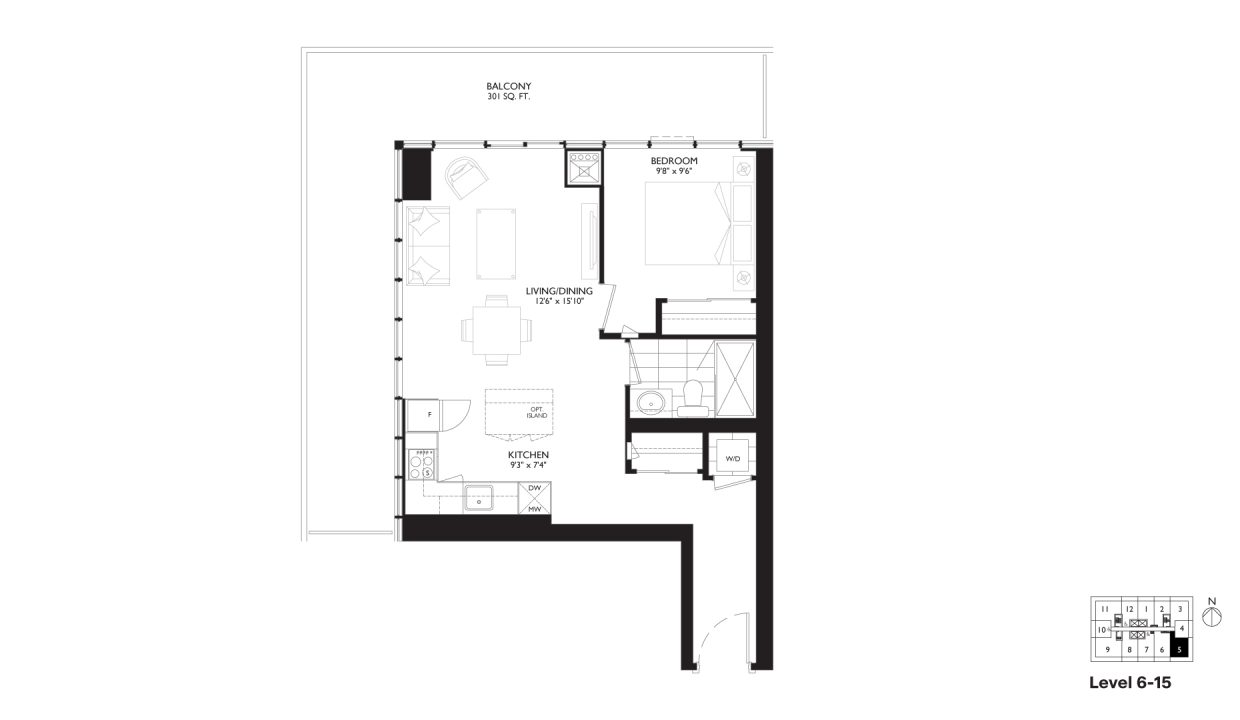 SixtyFive Broadway 1 Bedroom_1M