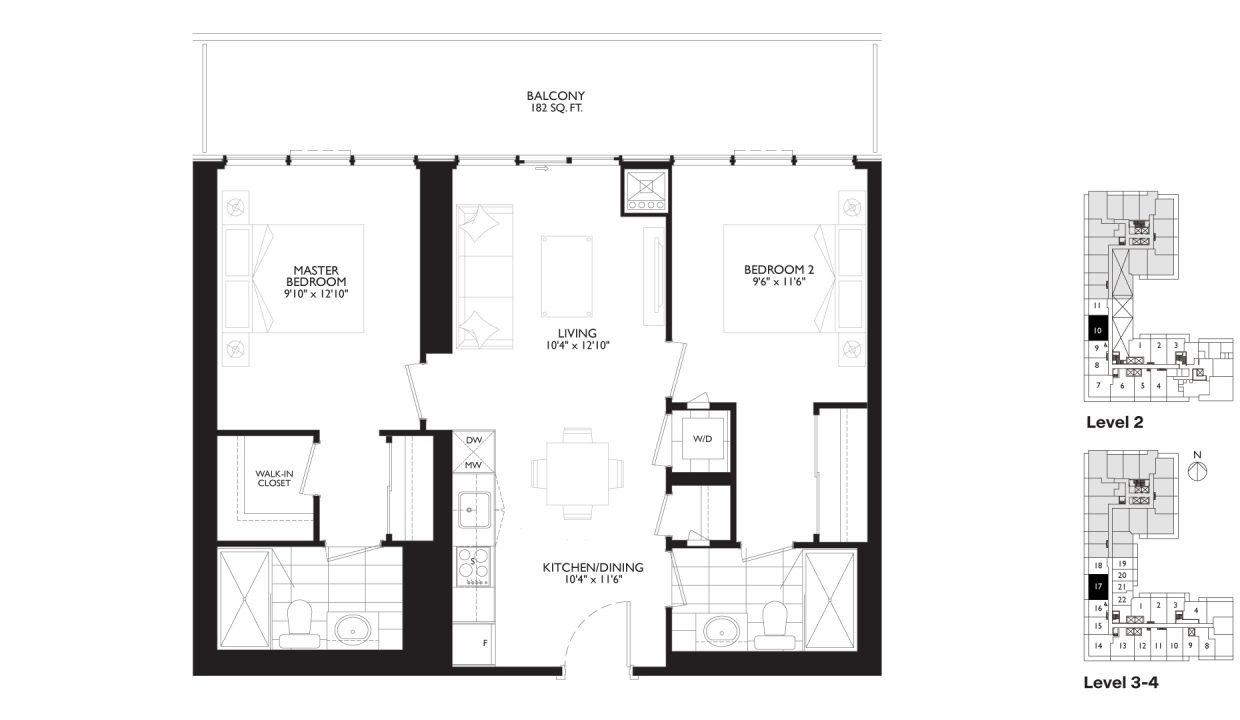 SixtyFive Broadway 2 Bedroom_2F
