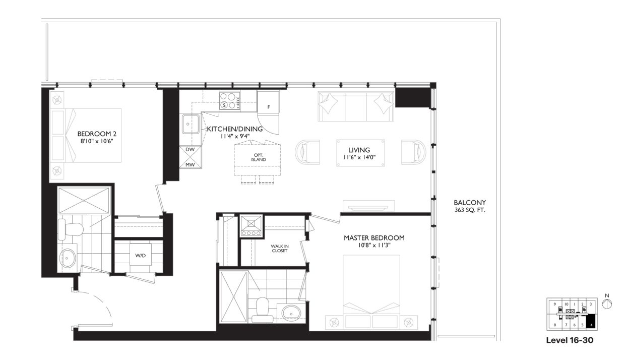 SixtyFive Broadway 2 Bedroom_2I